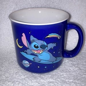 DISNEY LILO & STITCH “Far Out” Space Ceramic Coffee Mug 20oz -Mint- Blue & White